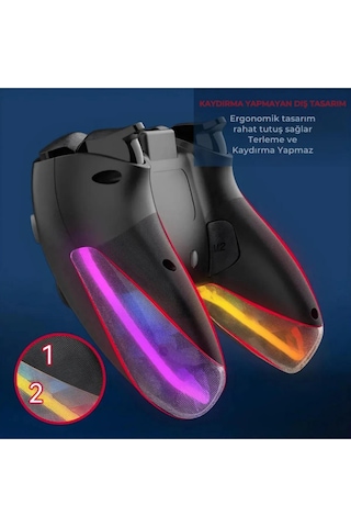 Ps4 Kol Kablosuz Gamepad Oyuncu Kol/androd/Apple iPhone Uyumlu/çift Titreşim/6 Eksenli Rgb Mod/ps4/switch/pc