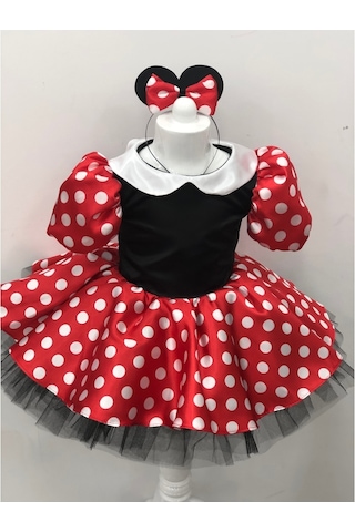 Minnie Mouse Kız Çocuk Doğum Günü Elbisesi & Parti Kostümü Çok Renkli
