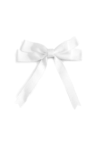 10 Adet Beyaz Saten Fiyonk Süsleme Küçük Kurdele Seti