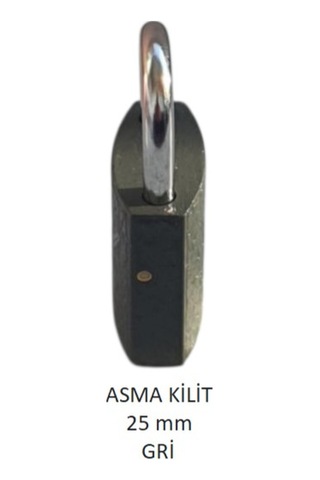 Adilon Asma Kilit, 25 Mm Gri