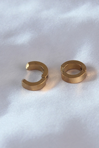 316l Çelik Gold Renk Sıkıştırmalı Erkek Küpe