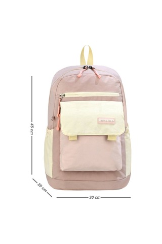 Gigi Luxe Su Geçirmez Ortopedik Çok Bölmeli Sırt Çantası Laptop Çantası Okul Çantası Pembe Pembe