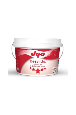 Dyo Beşyıldız Silikonlu Mat İç Cephe Boyası 3.5 Kg Toz Duman 3.5 KG