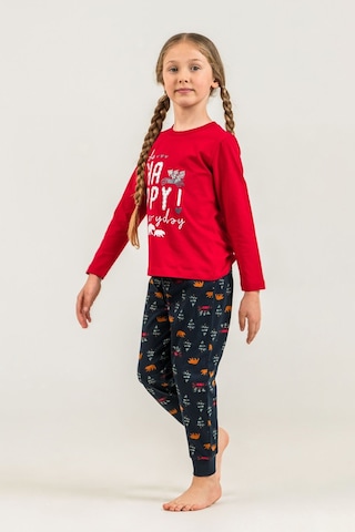 Rolypoly Be Happy Everyday Anne Kız Kırmızı Uzun Kol Pijama Takım Rp3932-a-v1 Rp3932-a-v1