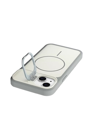 Apple, Uyumlu iPhone 15 Pale Magsafe Standlı Kapak - Beyaz 90187694