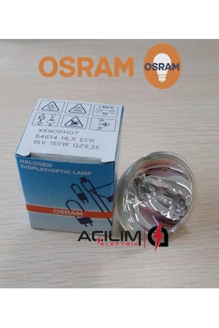 Osram Hlx 64634 Efr 15V 150W Gz6.35 Optik Özel Halojen Çanak Ampl