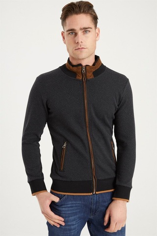1021 Dewberry Erkek Sweatshırt-balıksırtı Antrasit Balıksırtı Antrasit
