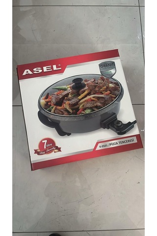 Asel Pizza Tenceresi Kızartma Kavurma Mısır Patlatma Yemek Tenceresi Kırmızı