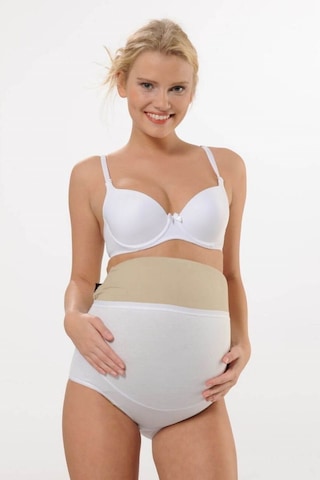 Hmd Underwear Kadın Beyaz Pamuklu Yüksel Bel Hamile Lohusa Külot & Rahat Doku Hmd1413 Beyaz