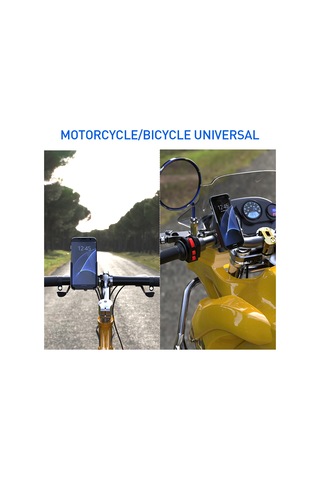 Dianziye Alüminyum Motor Bisiklet Elektrikli Araç Telefon Tutucu - 4-6.5 İnç Uyumlu, Sağlam Tutma, Sarsıntı Azaltıcı, 20-30mm Direkler İçin Gümüş GÜMÜŞ