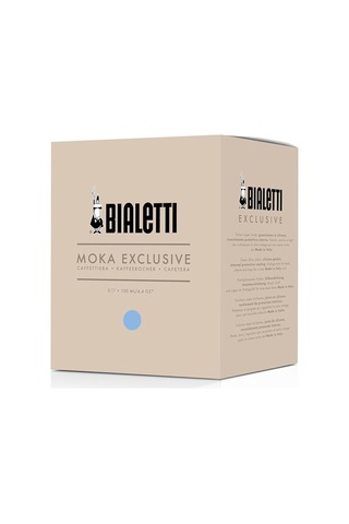 Bialetti - Exclusive: 3 Cups Ocak Üstü Espresso Pişirici - 130ml - Mavi Renk - Alüminyum Gövde - Patentli Güvenlik Valfi - Tüm Ocak Türleri İçin Uygundur İndüksiyon Hariç Sku: Smg8690010546395