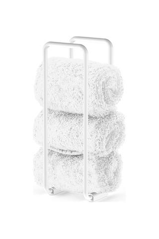 Havluluk, Dikey, Tezgah Üstü, 9xh27x9cm - Mat Beyaz Mat Beyaz