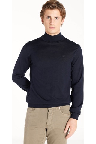 Ted Baker Lacivert Erkek Yarım Balıkçı Yaka Kazak Tbmrkw1044