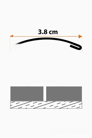 Kapı Eşik Profili Çelik 4 Cm Eninde - 244 Cm Uzunluğunda Bronz