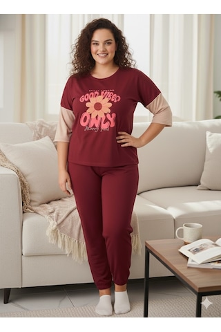 Kadın Bordo Eşofman Takımı Bordo