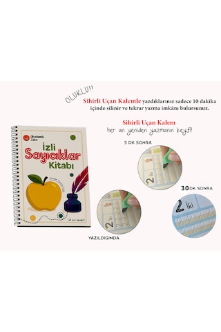 İzli Sayıcıklar Kitabı Oluklu 1 Adet Sihirli Uçan Kalem- Tutma A