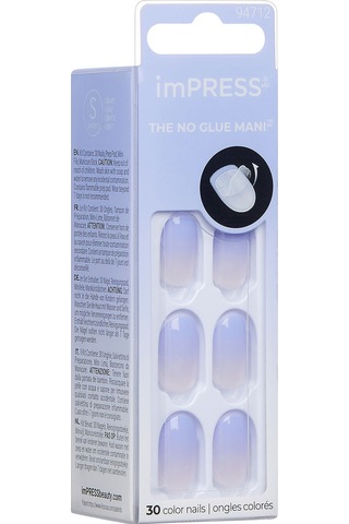 İmpress Color Kendinden Yapışkanlı Takma Tırnak Kısa Ombre Lila