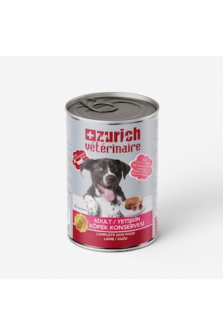 Zurich Veterinaire Pate Kuzulu Yetişkin Köpek Konservesi 415 G