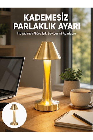 Led Masa Lambası 3 Renk Ayarlı Şarjlı Tasarım Yeni Nesil Çok Renkli