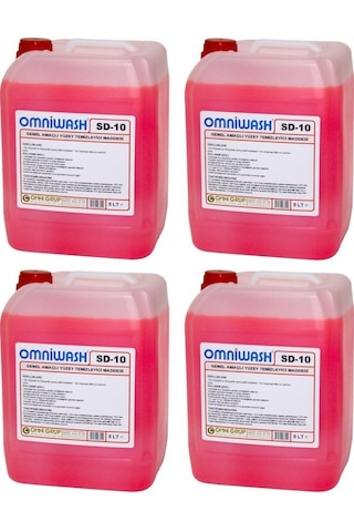 Omniwash Sd-10 Genel Amaçlı Yüzey Temizleyici Parfümlü 5 Litre 4 Adet 4'lü Set