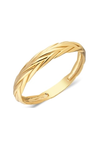 Örgü Desenli Altın Yüzük-Örgü Desenli Alyans-Taşsız Altın Yüzük