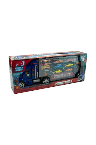 Oyuncak Taşıyıcı Tır Dev Boy 6 Adet Metal Araba 60 Cm Tır