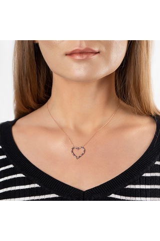 Multicolor Zirkon Taşlı Zarif Tasarım Rose Renk 925 Ayar Gümüş Ka (459601977)