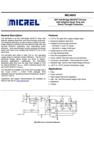 Mıc4605-2ym Mosfet Gate Drıver Half-brıdge 8soıc