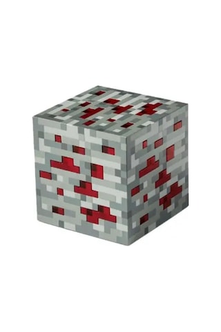 Minecraft Cevheri Taşınabilir Şarjlı Kırmızı Pilli Led Gece Lambası Kırmızı