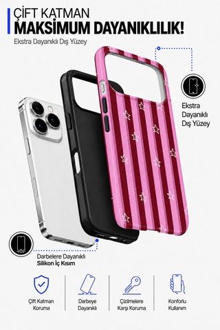 Apple iPhone Uyumlu, 17 Pro Max Vibes Collection Collection Çift Katmanlı Essential Tough Telefon Kılıfı