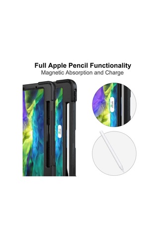 iPad Uyumlu 10.2 8.nesil Eva Boxer Tablet Silikon - Gri Arka Kapak