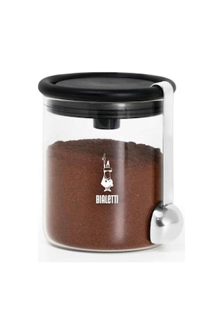 Bialetti - Kahve Saklama Kavanozu - 250gr - Silikon Contalı Hava Geçirmez Kapak - Paslanmaz Ölçü Kaş Sku: Smg8690010159540 Açık