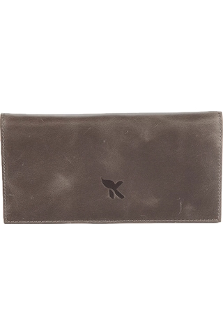 Karalı Hakiki Deri Unisex Portföy Gri Bc424-8 Gri