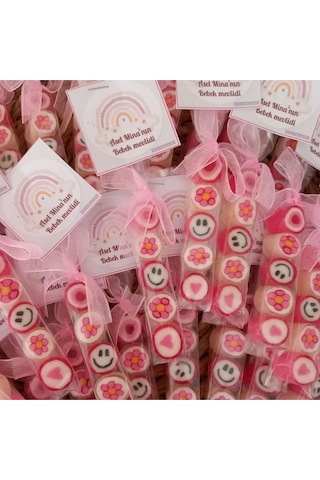 Pembe Temalı Babyshower, Mevlit Doğum Günü, Düğün, Nişan Şekeri 25 Adet