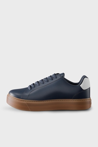 Calvin Klein Deri Logolu Sneaker Ayakkabı Ym0ym014350zv Erkek Ayakkabı Ym0ym01435 0zv Lacivert-kahve