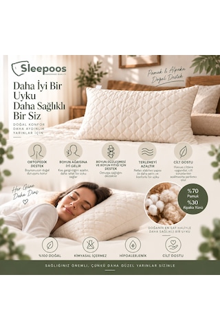 Sleepoos Pamuk & Alpaka Yastık