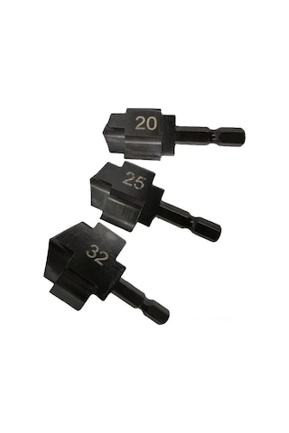 Tongxida 3'lü Ppr Su Borusu Kesme Aleti Seti - 20/25/32 Mm Çelik Basamaklı Matkap Uçları