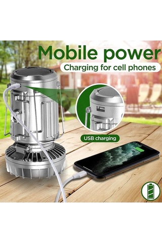 Bloomnest Taşınabilir Güneş Enerjili Kamp Çadırı Fanı Ve Feneri, Kasırga Acil Durum Kiti Asorti Çok Renkli