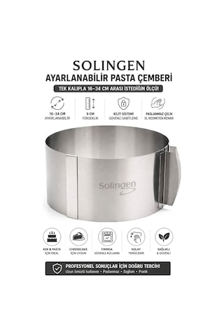 Ayarlanabilir Metal Kek Kalıbı 16-34 Cm 26 Cm