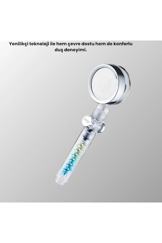 Start Stop Kontrollü Basınçlı El Duşu Su Tasarruflu Yağmur Akışlı Duş Başlığı Çok Renkli