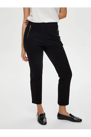 Faik Sönmez Slim Fit Vücut Şekillendiren Kadın Pantolon B00046-1 Siyah