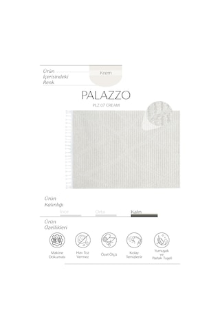 Cool Halı Palazzo Krem Mutfak Halısı Yumuşak Bukle Tezgah Önü Leke Tutmaz İskandinav Kabartmalı Halı