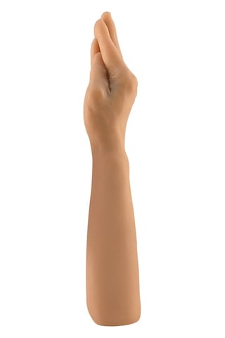 35 Cm Dev Boy Ekstra Kalın Realistik El Tasarımlı Dildo Melez Çok Renkli