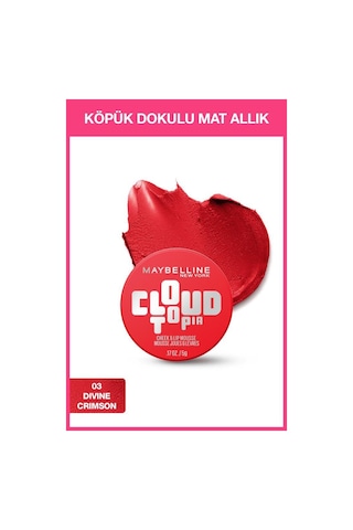Cloudtopia Köpük Dokulu Mat Allık & Ruj 03 Divine Crimson 3600531717193-11045 03