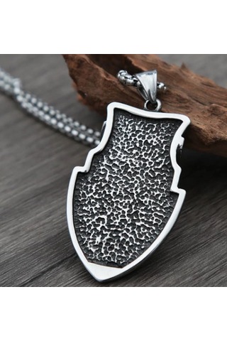 Paslanmaz Kararmaz Çelik Kurt Kolye Gümüş