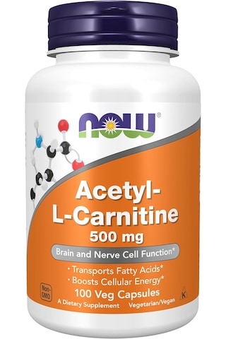 Now Foods Acetyl-l Carnitine 500 Mg Amino Acid Brain And Nerve 100 Veg Capsules Aromasız