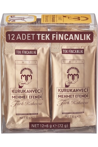 Mehmet Efendi Kurukahveci Türk Kahvesi 6GR Tek Fincanlık (48 Li S