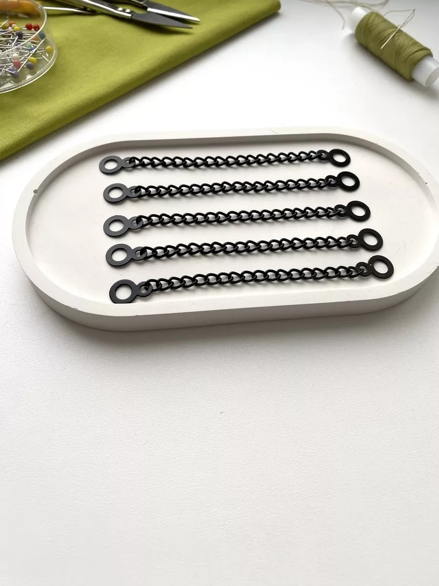 Siberiana Dikişli Zincir Elbise Askısı Siyah 5 Adet, Askılık Halkası 195375060 Siyah