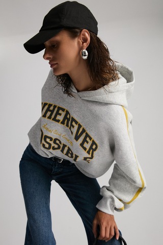 Grımelange Possıbılıty Kadın Nakışlı Baskılı Kapüşonlu Grimelanj Sweatshirt