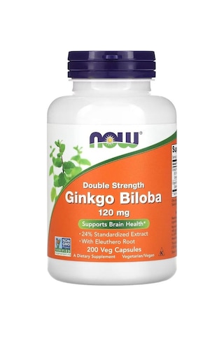 Now Foods Ginkgo Biloba Double Strength 120 Mg 200 Veg Kapsül